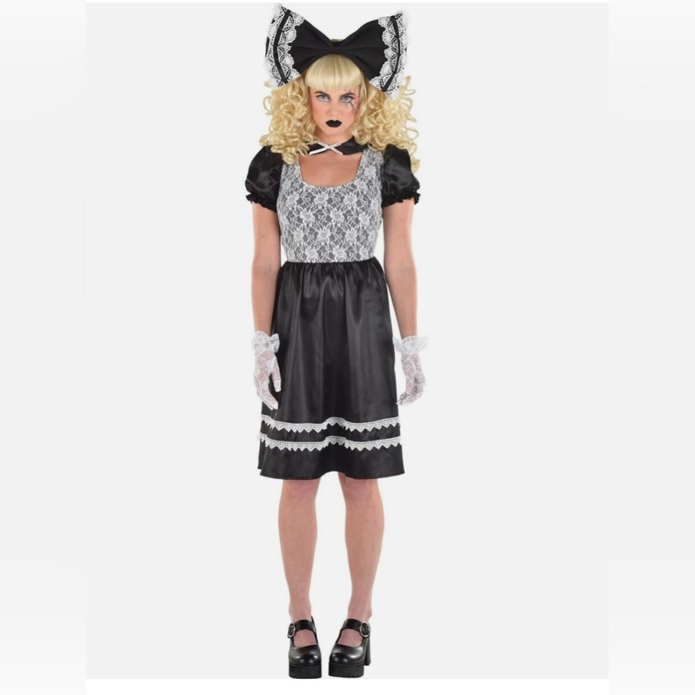 Amscan Creepy Doll Dress adult costume. NWT.